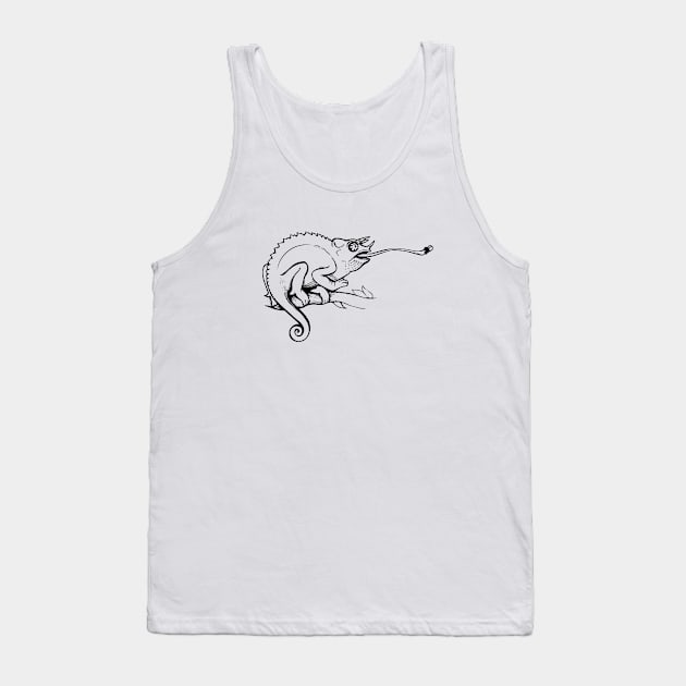 Chameleon catching a fly Tank Top by Yulla